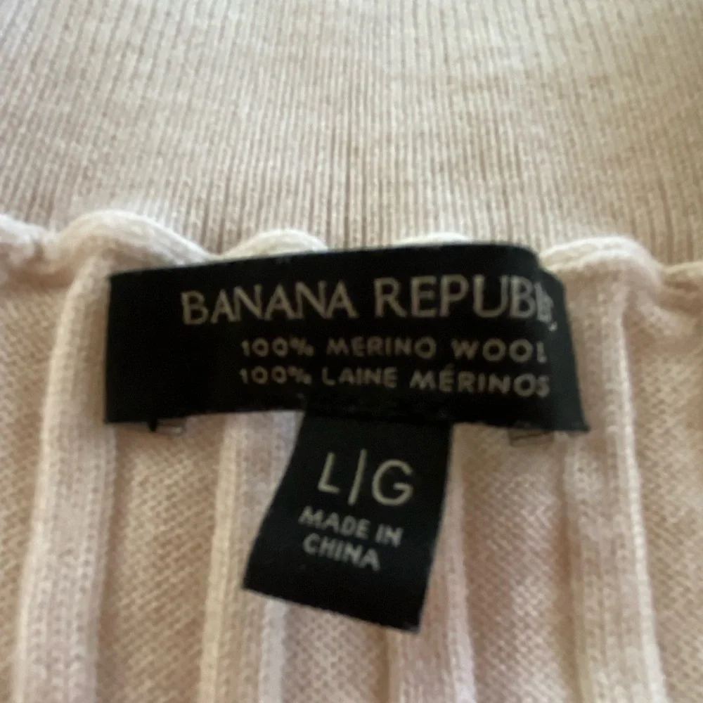 💯 merino wool ribbed turtleneck sweater banana republic s large - Picture 3 of 6